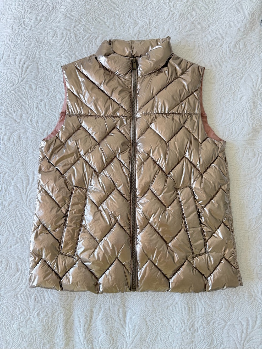 Zara Metallic Quilted Puffer Vest 11-12 y.o.
